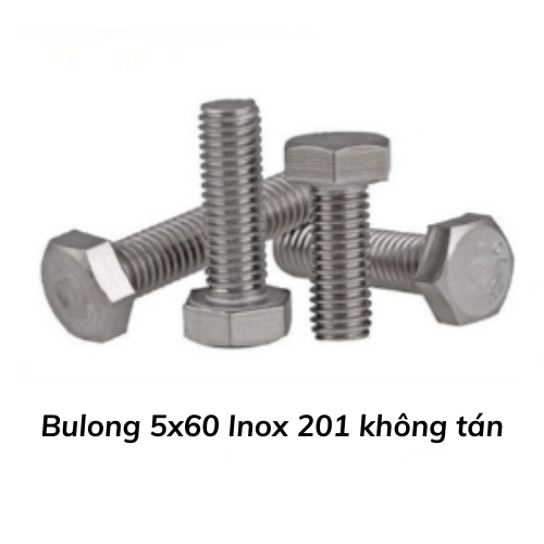 Bulong 5x60 Inox 201 không tán 