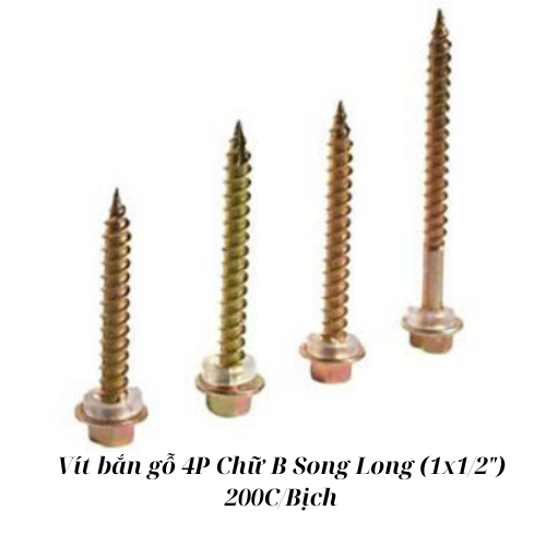 Vít bắn gỗ 4P B (1x1/2") Song Long_B200_T25