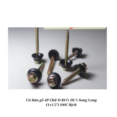 Vít bắn gỗ 4P D (1x1/2") ron đen Song Long_B100
