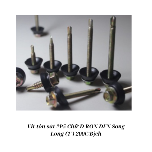 Vít tôn sắt 2P5 D (1") ron đen lớn Song Long_B200_T40