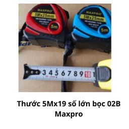 [MRTKB51902B] Thước 5Mx19 số lớn bọc 02B Maxpro