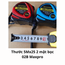 [MRTKB5252M02B] Thước 5Mx25 2 mặt bọc 02B Maxpro
